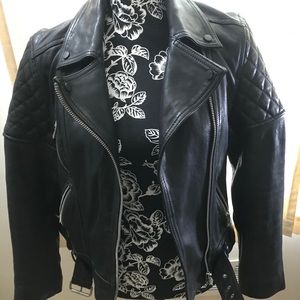 AllSaints Balfern Biker Leather jacket sz8